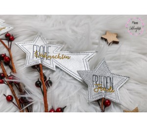 Stickserie ITH - 17 Blumenstecker Xmas